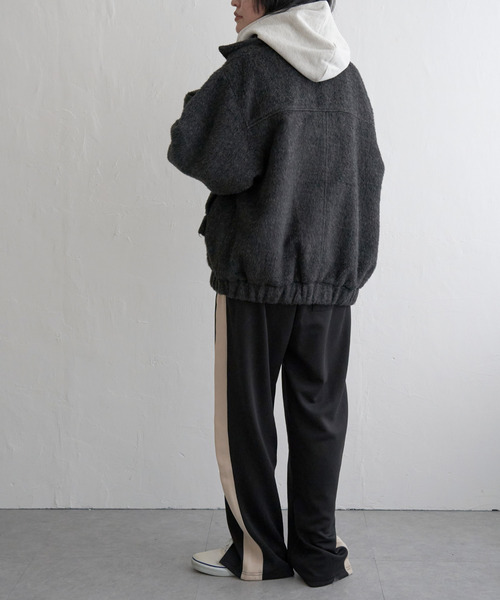 VENCEEXCHANGE（ヴァンスエクスチェンジ）の「シャギーフライトジャケット（ミリタリージャケット・レディース・ホワイト/グレー/ブラック・FREE）」の15枚目の写真