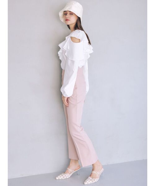 MERCURYDUO（マーキュリーデュオ）の「メッシュポインテッドトゥミュール（パンプス・レディース・アイボリー/その他1/シルバー・38/36）」の5枚目の写真