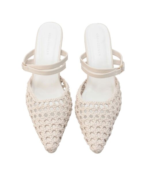 MERCURYDUO（マーキュリーデュオ）の「メッシュポインテッドトゥミュール（パンプス・レディース・アイボリー/その他1/シルバー・38/36）」の4枚目の写真