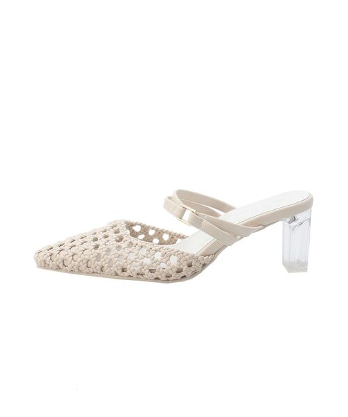 MERCURYDUO（マーキュリーデュオ）の「メッシュポインテッドトゥミュール（パンプス・レディース・アイボリー/その他1/シルバー・38/36）」の12枚目の写真