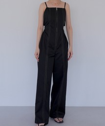 Uenui | Back open stitch salopette(サロペット/オーバーオール)