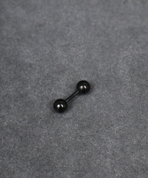 4INT.(フォイント)の「ストレートバーベル ボディピアス 16G(片耳用) / サージカルステンレス316L (金属アレルギー対応)(ピアス(片耳用)・メンズ・シルバー/ブラック/クリア・4/5)」の4枚目の写真