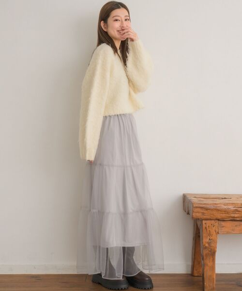 RETRO GIRL(レトロガール)の「カラーシャギーPO(ニット/セーター・レディース・ダークグレー/ピンク/ナチュラル/イエロー・FREE)」の6枚目の写真