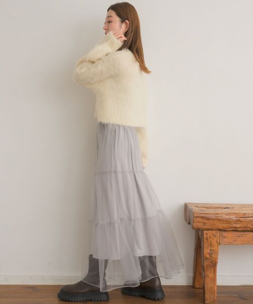 RETRO GIRL(レトロガール)の「カラーシャギーPO(ニット/セーター・レディース・ダークグレー/ピンク/ナチュラル/イエロー・FREE)」の7枚目の写真