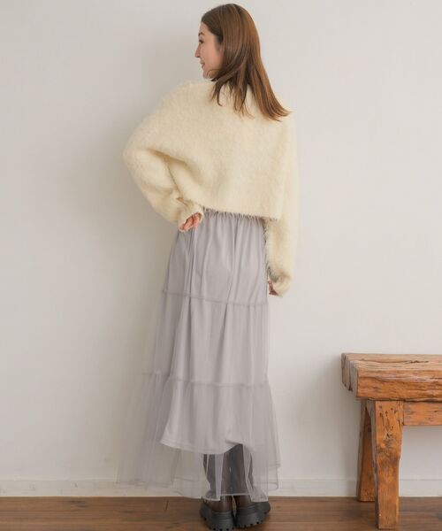 RETRO GIRL(レトロガール)の「カラーシャギーPO(ニット/セーター・レディース・ダークグレー/ピンク/ナチュラル/イエロー・FREE)」の8枚目の写真