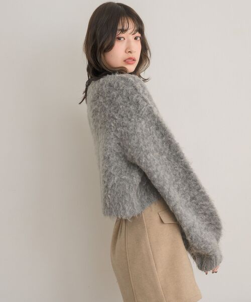 RETRO GIRL(レトロガール)の「カラーシャギーPO(ニット/セーター・レディース・ダークグレー/ピンク/ナチュラル/イエロー・FREE)」の18枚目の写真