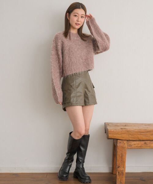 RETRO GIRL(レトロガール)の「カラーシャギーPO(ニット/セーター・レディース・ダークグレー/ピンク/ナチュラル/イエロー・FREE)」の21枚目の写真