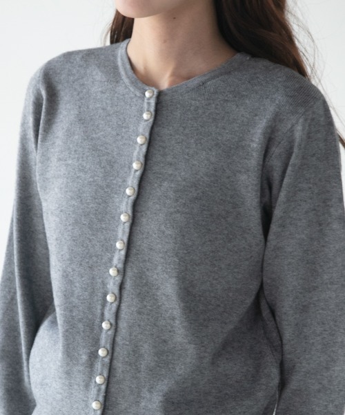 M.deux(エムドゥ)の「~2wayパールニット~(ニット/セーター・レディース・グレー/オレンジ/ネイビー・MEDIUM)」の11枚目の写真