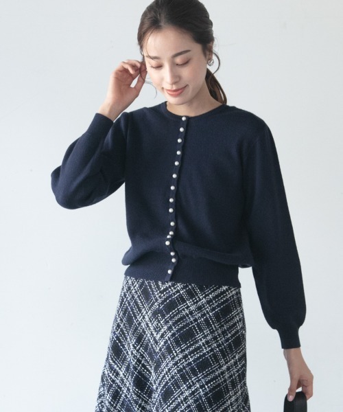 M.deux(エムドゥ)の「~2wayパールニット~(ニット/セーター・レディース・グレー/オレンジ/ネイビー・MEDIUM)」の16枚目の写真