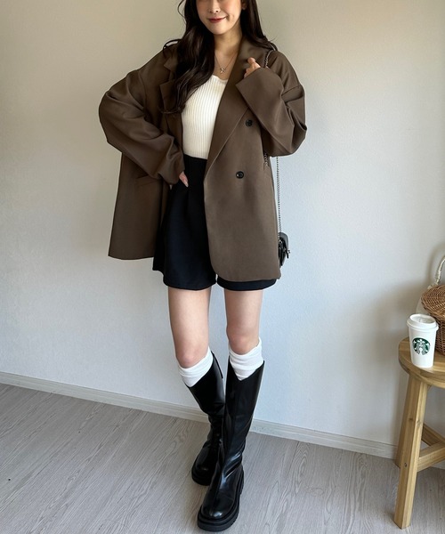 Silly(シリー)の「【コーデに取り入れやすい◎】リブオーバーニールーズソックス(ソックス/靴下・レディース・ホワイト/アイボリー/グレー/ブラック・FREE)」の13枚目の写真