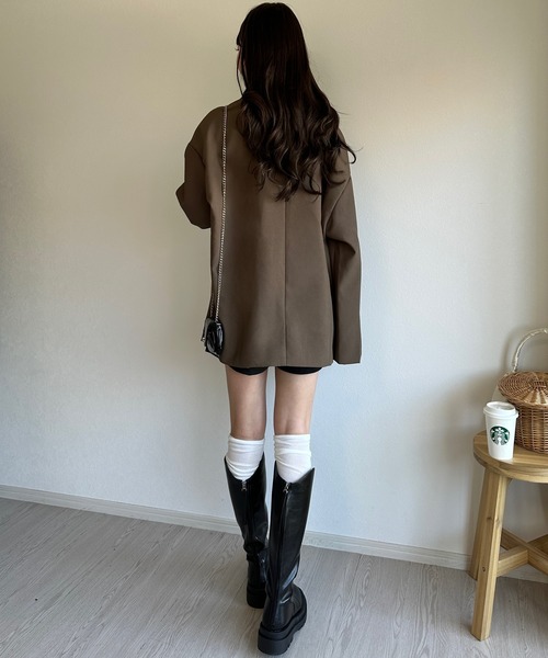 Silly(シリー)の「【コーデに取り入れやすい◎】リブオーバーニールーズソックス(ソックス/靴下・レディース・ホワイト/アイボリー/グレー/ブラック・FREE)」の14枚目の写真