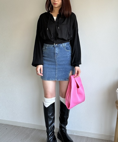 Silly(シリー)の「【コーデに取り入れやすい◎】リブオーバーニールーズソックス(ソックス/靴下・レディース・ホワイト/アイボリー/グレー/ブラック・FREE)」の16枚目の写真