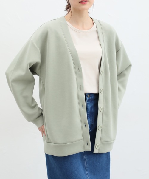 Honeys（ハニーズ）の「きれいめＶネックカーディガン（カーディガン/ボレロ・レディース・ライトグレー/ライトベージュ/ライトグリーン/ネイビー/ブラック・LL/M/L）」の12枚目の写真