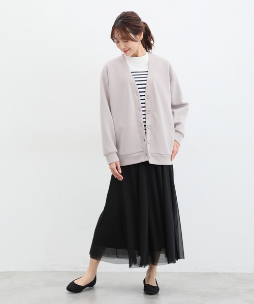 Honeys（ハニーズ）の「きれいめＶネックカーディガン（カーディガン/ボレロ・レディース・ライトグレー/ライトベージュ/ライトグリーン/ネイビー/ブラック・LL/M/L）」の13枚目の写真