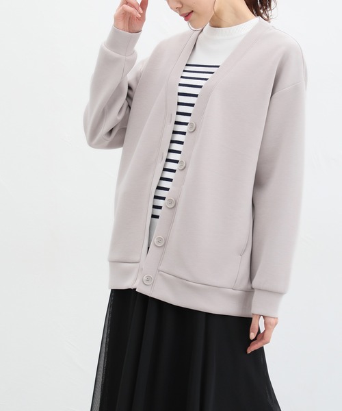 Honeys（ハニーズ）の「きれいめＶネックカーディガン（カーディガン/ボレロ・レディース・ライトグレー/ライトベージュ/ライトグリーン/ネイビー/ブラック・LL/M/L）」の15枚目の写真