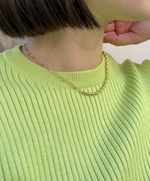 fredy emue（フレディエミュ）の「チェーンボールマンテルネックレス（ネックレス・レディース・ゴールド/シルバー・FREE）」の2枚目の写真