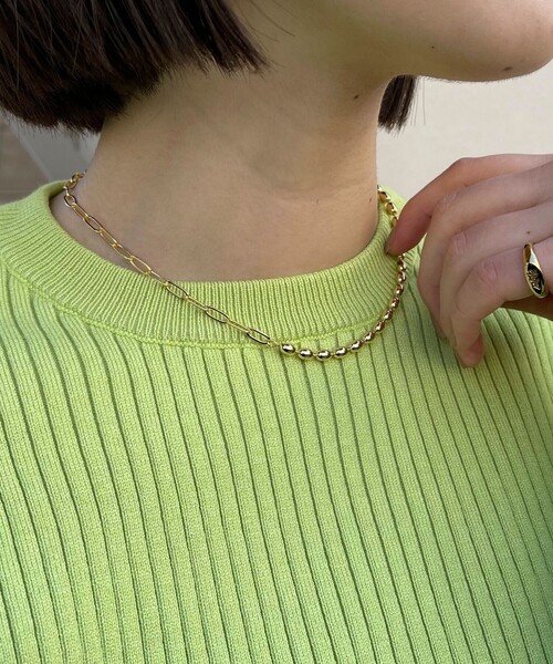 fredy emue（フレディエミュ）の「チェーンボールマンテルネックレス（ネックレス・レディース・ゴールド/シルバー・FREE）」の4枚目の写真