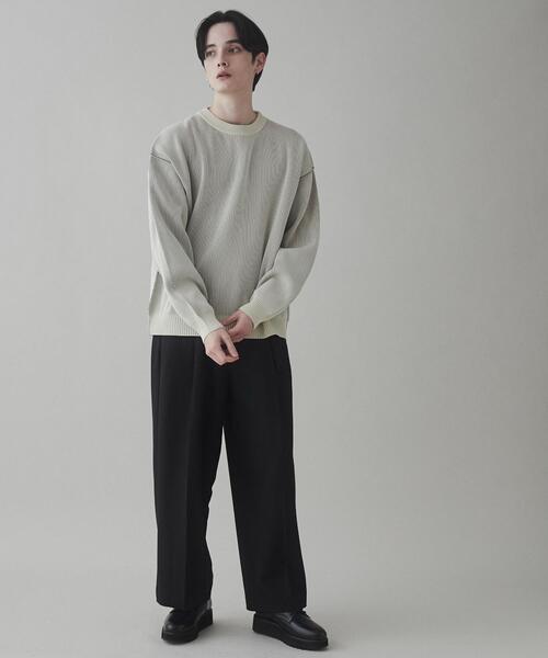 LUCY（ルーシー）の「LUCY/クリアライトリバーシブルプルオーバー（ニット/セーター・メンズ・ブラック/ホワイト/グレー・LARGE/MEDIUM）」の7枚目の写真