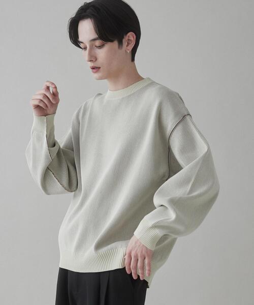 LUCY（ルーシー）の「LUCY/クリアライトリバーシブルプルオーバー（ニット/セーター・メンズ・ブラック/ホワイト/グレー・LARGE/MEDIUM）」の16枚目の写真