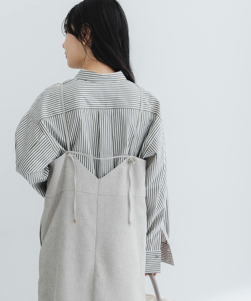 セール】バックデザインリネンライクキャミワンピース