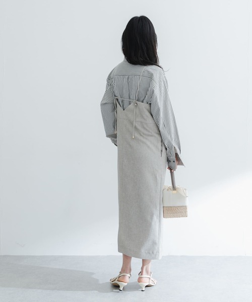 URBAN RESEARCH ROSSO WOMEN(アーバンリサーチ ロッソ)の「バックデザインリネンライクキャミワンピース(ワンピース・レディース・ベージュ/ブラック/ピンク・FREE)」の7枚目の写真