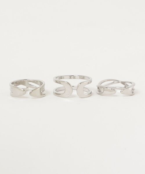 SILVER BULLET(シルバーバレット)の「『SBLTR』ユニセックス プレーティング リングセット(リング・レディース・シルバー系その他5・FREE)」の2枚目の写真