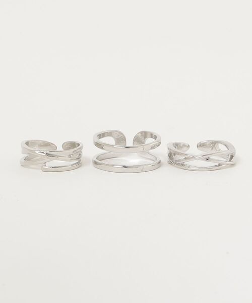 SILVER BULLET(シルバーバレット)の「『SBLTR』ユニセックス プレーティング リングセット(リング・レディース・シルバー系その他5・FREE)」の3枚目の写真