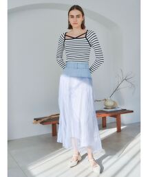 YECCA VECCA | シアープリーツMIXスカート(スカート)