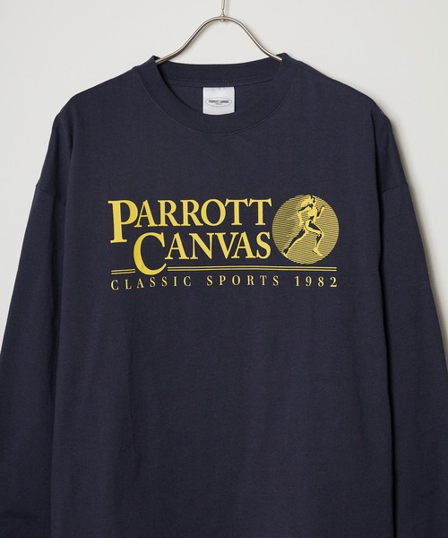 PARROTT CANVAS(パロットキャンバス)の「PARROTT CANVAS/パロットキャンバス Classic Sports L/S Tee Tシャツ ロンT(Tシャツ/カットソー・レディース・オフホワイト/ネイビー・FREE)」の10枚目の写真