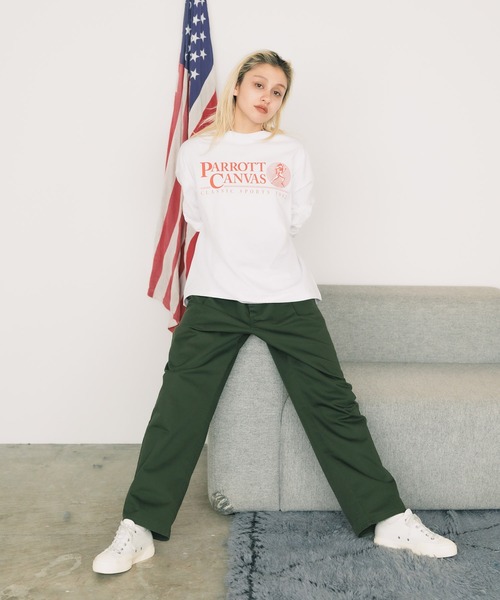 PARROTT CANVAS(パロットキャンバス)の「PARROTT CANVAS/パロットキャンバス Classic Sports L/S Tee Tシャツ ロンT(Tシャツ/カットソー・レディース・オフホワイト/ネイビー・FREE)」の13枚目の写真