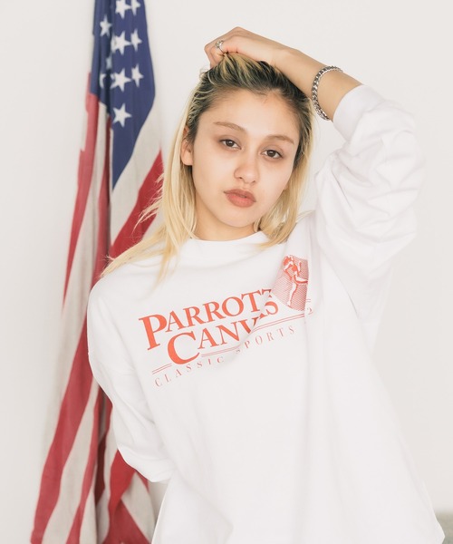 PARROTT CANVAS(パロットキャンバス)の「PARROTT CANVAS/パロットキャンバス Classic Sports L/S Tee Tシャツ ロンT(Tシャツ/カットソー・レディース・オフホワイト/ネイビー・FREE)」の15枚目の写真