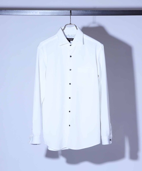 UNION STATION（ユニオンステーション）の「ストレッチカチオンワイドカラーシャツ（シャツ/ブラウス・メンズ・サックスブルー/ネイビー/ベージュ/ホワイト・M/S/LL/L）」の14枚目の写真