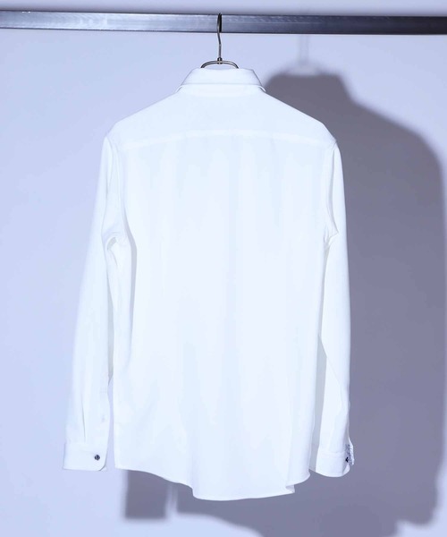 UNION STATION（ユニオンステーション）の「ストレッチカチオンワイドカラーシャツ（シャツ/ブラウス・メンズ・サックスブルー/ネイビー/ベージュ/ホワイト・M/S/LL/L）」の16枚目の写真