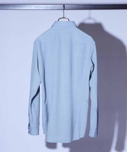 UNION STATION（ユニオンステーション）の「ストレッチカチオンワイドカラーシャツ（シャツ/ブラウス・メンズ・サックスブルー/ネイビー/ベージュ/ホワイト・M/S/LL/L）」の19枚目の写真