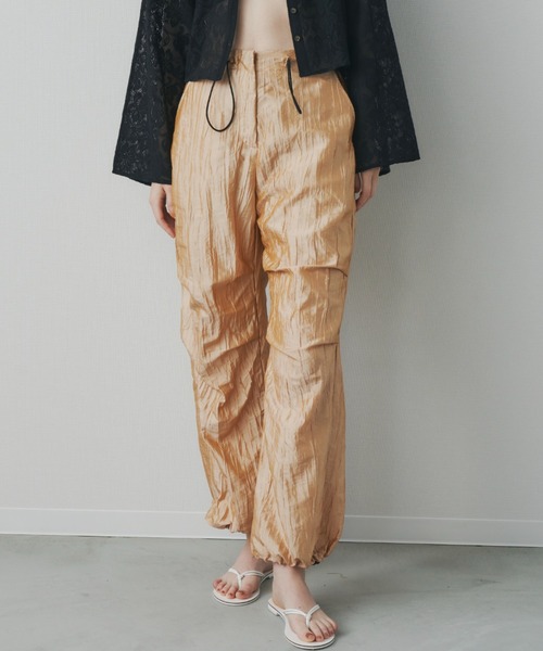 Unitage（ユニテージ）の「ボリュームワークパンツ（カーゴパンツ・レディース・オレンジ/ブラック・FREE）」の6枚目の写真