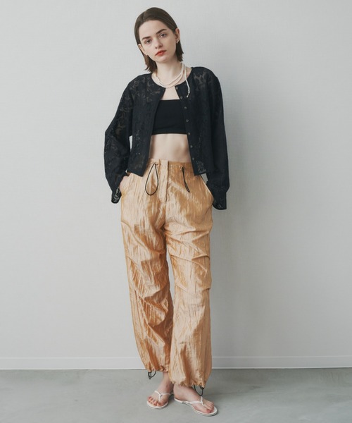 Unitage（ユニテージ）の「ボリュームワークパンツ（カーゴパンツ・レディース・オレンジ/ブラック・FREE）」の10枚目の写真