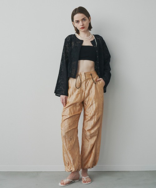 Unitage（ユニテージ）の「ボリュームワークパンツ（カーゴパンツ・レディース・オレンジ/ブラック・FREE）」の12枚目の写真