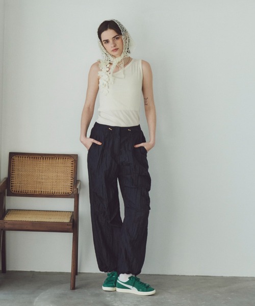 Unitage（ユニテージ）の「ボリュームワークパンツ（カーゴパンツ・レディース・オレンジ/ブラック・FREE）」の13枚目の写真