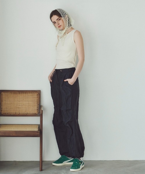 Unitage（ユニテージ）の「ボリュームワークパンツ（カーゴパンツ・レディース・オレンジ/ブラック・FREE）」の16枚目の写真