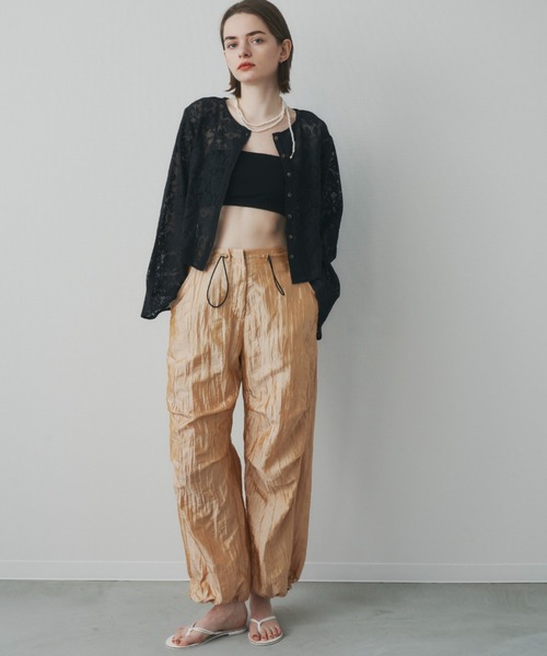 Unitage（ユニテージ）の「ボリュームワークパンツ（カーゴパンツ・レディース・オレンジ/ブラック・FREE）」の9枚目の写真