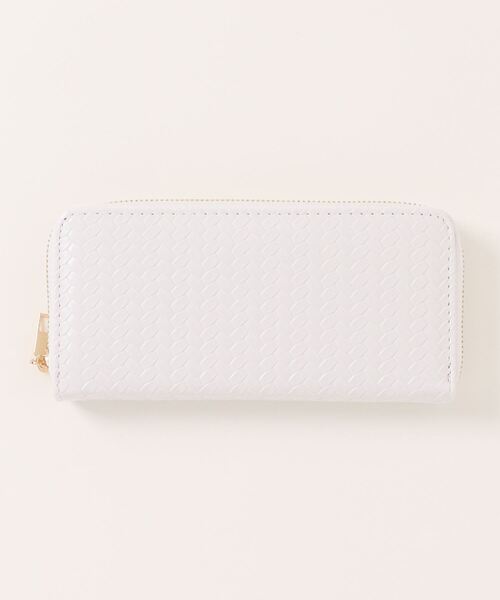 【着後レビューで 送料無料】 セール】レザー調編み込み風デザイン長財布（財布）｜STYLEBLOCK 小物
