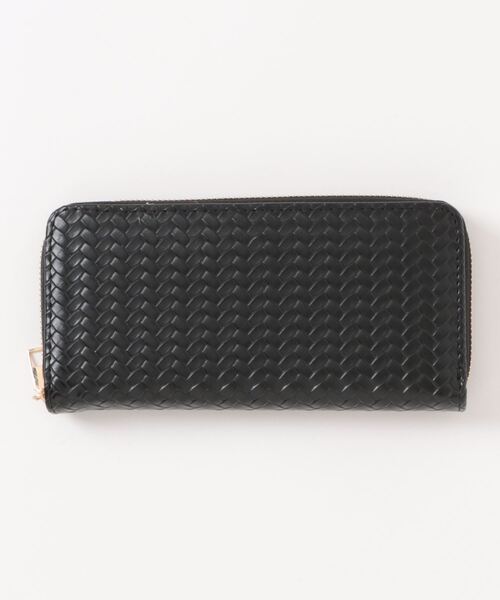 STYLEBLOCK（スタイルブロック）の「レザー調編み込み風デザイン長財布（財布・レディース・ホワイト/ピンク/ブラウン/グリーン/グレー/ブラック・FREE）」の11枚目の写真