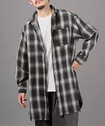 LUXSTYLE（ラグスタイル）の「ダメージ加工オンブレチェックシャツ（シャツ/ブラウス・メンズ）」