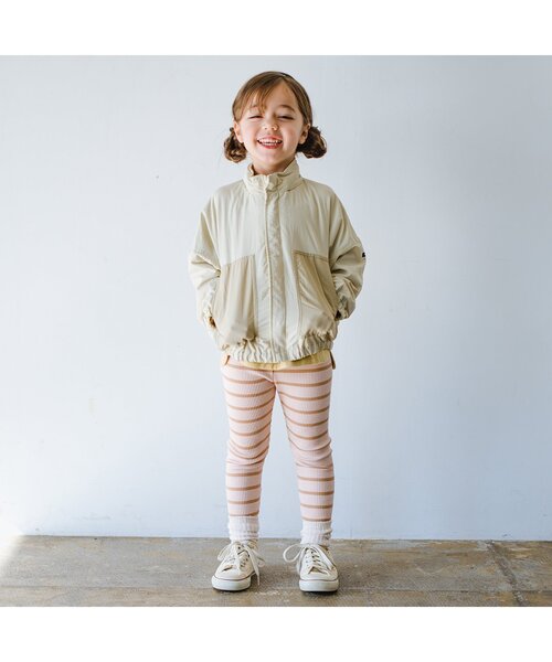 p.premier（ピードットプルミエ）の「イロチ買いしたいシンプルリブスパッツ（その他パンツ・キッズ・ブルー/グレー/アイボリー/ブラウン/グリーン/ピンク・70/80/90/100/110/120）」の7枚目の写真