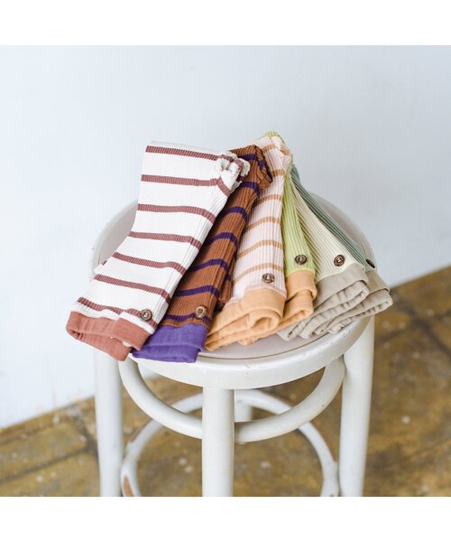 p.premier（ピードットプルミエ）の「イロチ買いしたいシンプルリブスパッツ（その他パンツ・キッズ・ブルー/グレー/アイボリー/ブラウン/グリーン/ピンク・70/80/90/100/110/120）」の12枚目の写真