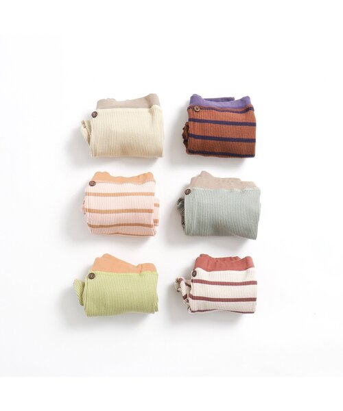 p.premier（ピードットプルミエ）の「イロチ買いしたいシンプルリブスパッツ（その他パンツ・キッズ・ブルー/グレー/アイボリー/ブラウン/グリーン/ピンク・70/80/90/100/110/120）」の14枚目の写真