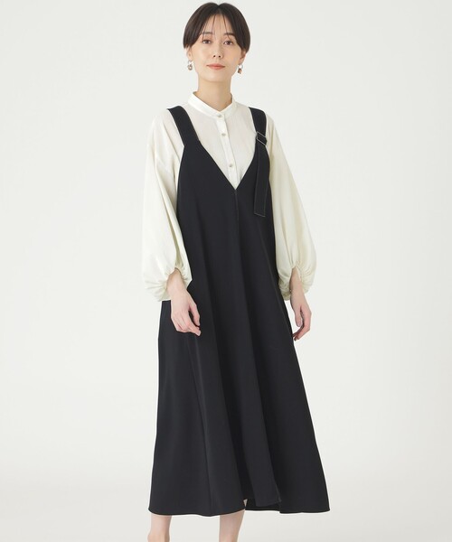 CAST:（キャストコロン）の「【イチオシ】ジャンパースカート（ジャンパースカート・レディース・ブラック/グリーン系その他7・M/S）」の2枚目の写真