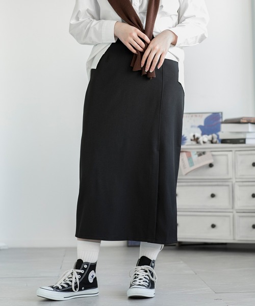 aimoha(アイモハ)の「スリットAラインスカート(スカート・レディース・グレー/ブラック・SMALL/MEDIUM/LARGE)」の1枚目の写真