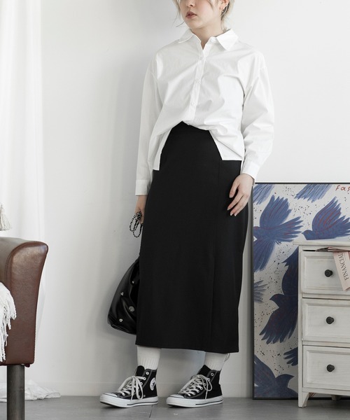 aimoha(アイモハ)の「スリットAラインスカート(スカート・レディース・グレー/ブラック・SMALL/MEDIUM/LARGE)」の5枚目の写真