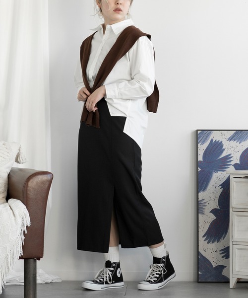 aimoha(アイモハ)の「スリットAラインスカート(スカート・レディース・グレー/ブラック・SMALL/MEDIUM/LARGE)」の7枚目の写真
